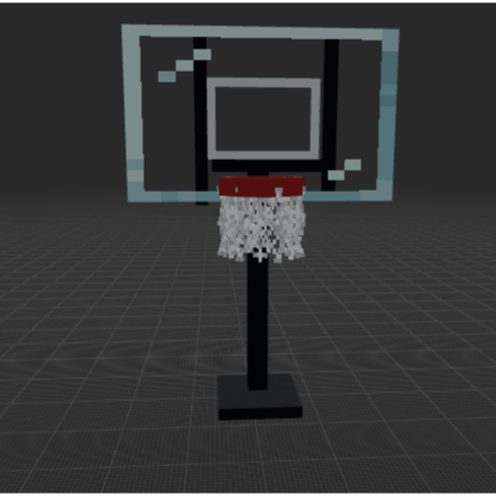 basketball hoop with a net