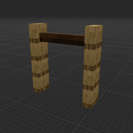 Oak Bell Stand (Early Java Snapshot Texture) [Place Bell in Center]