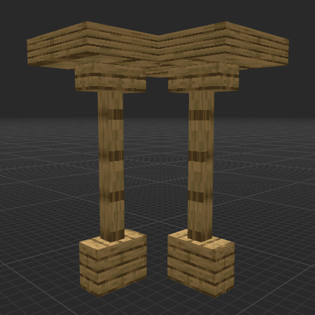 Oak Fence Edge (North) (More Blocks Mod)