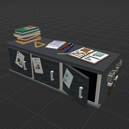 desk with cabinets (working table)