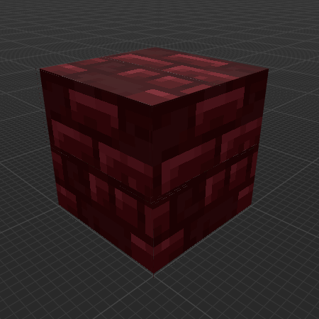 Red Nether Bricks on Netherrack