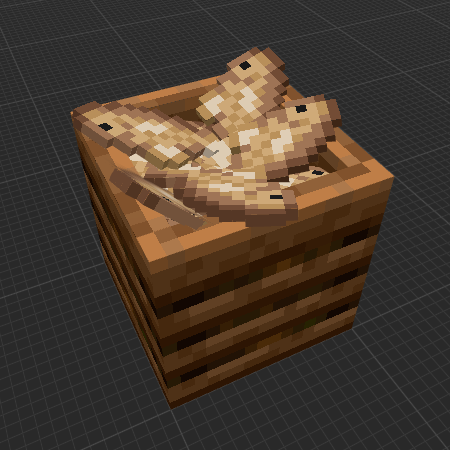 Full composter with fish