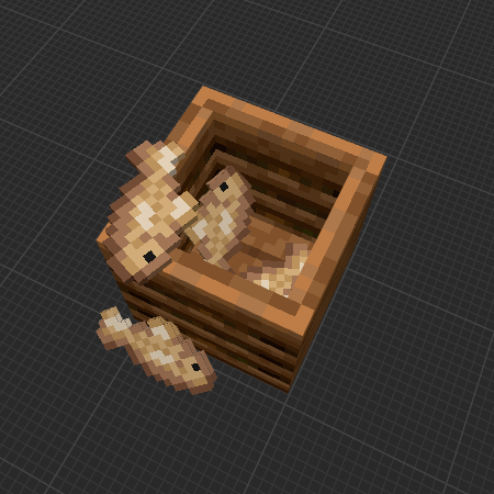 Empty composter with fish