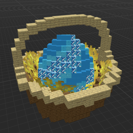 Easter basket with Easter egg