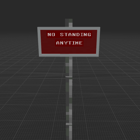 NO STANDING ANYTIME sign