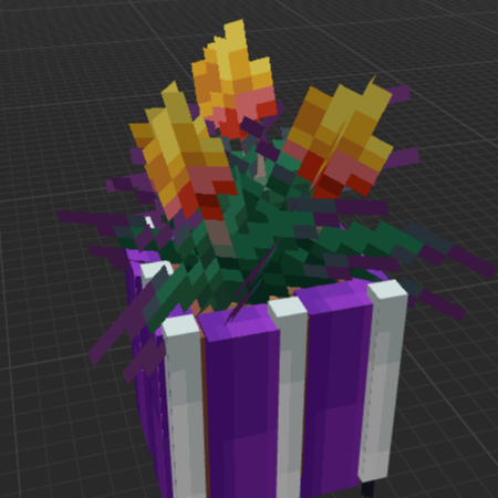 Torchflower purple pot