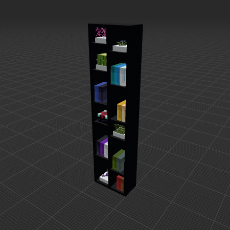 Black Modern Bookshelf 1×4