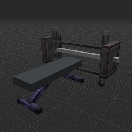 Gym Bench and Barbell