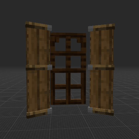 Tall without Glass Panel & Dark Spruce Shutter animate