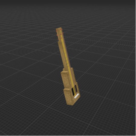 Guitar leaning against a wall