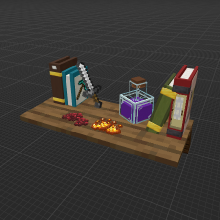 shelf with book and item