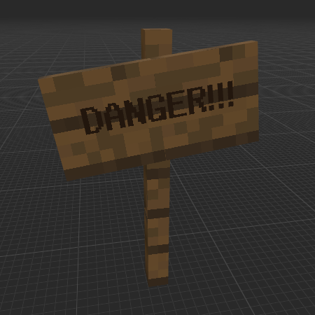 Danger sign (changeable)