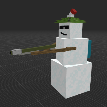 Snowman with flamethrower