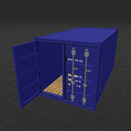 Opened container V2 (blue)