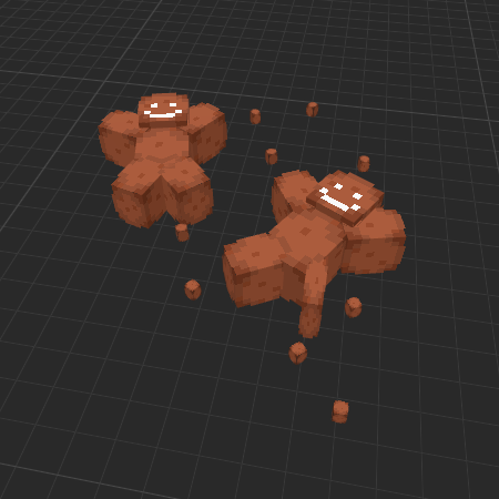 gingerbread men with crumbs