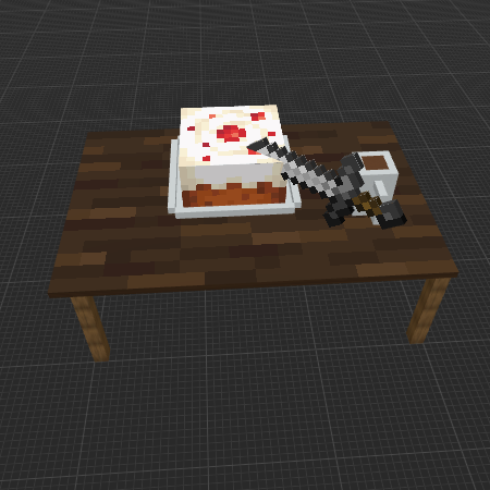 Table with cake