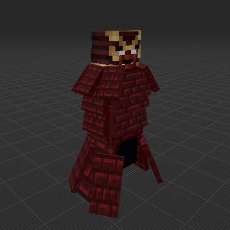 samurai armor(mob head instead of helmet)