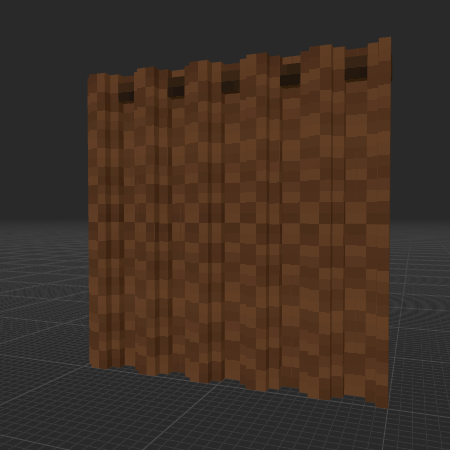 Brown plaid curtains