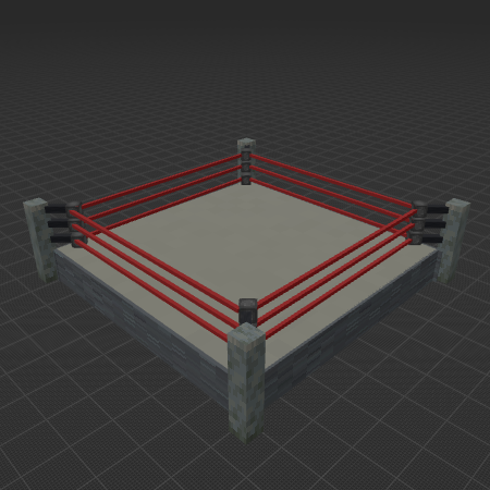 Pro Wrestling Ring (Red Ropes)