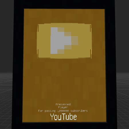 golden youtube button