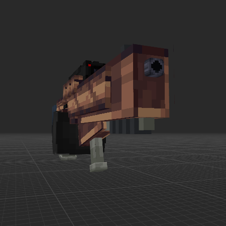 Futuristic hand-held machine gun