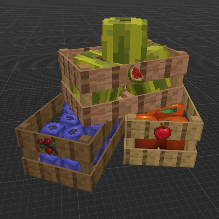 crates with fruits