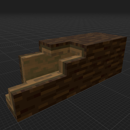 Broken hollow spruce log