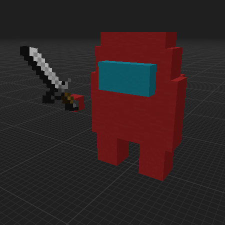 Among us holding a knife