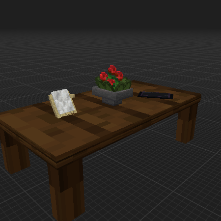 table with roses