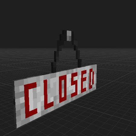 closed open sign on the block