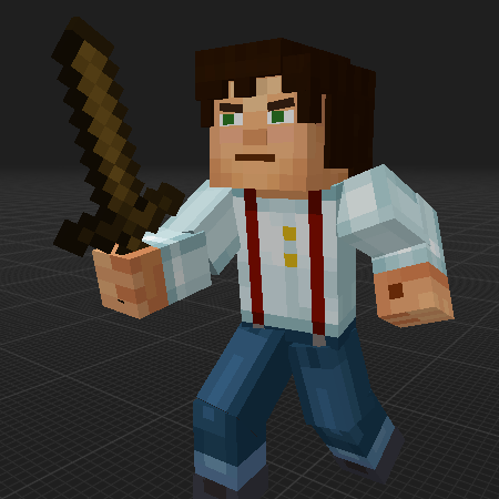 Jesse Warrior Pose 2 Minecraft Story Mode
