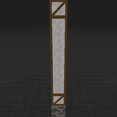 Section de façade de maison à colombage (longueur  1 bloc)