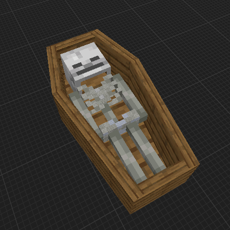 Coffin With Corpse (Vanilla Blocks)