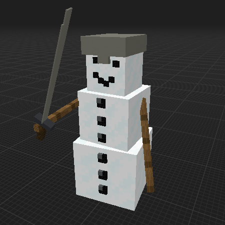 Snowman with sword