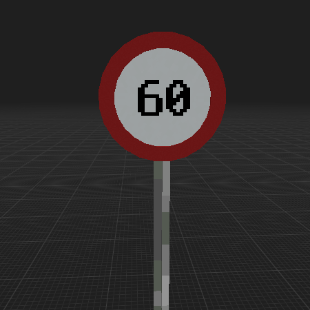 road sign speed limit 60 (дорожный знак)