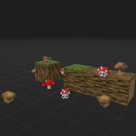 Mushroom Critters On Fallen Tree.