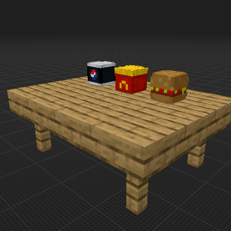 (Table with fast food)