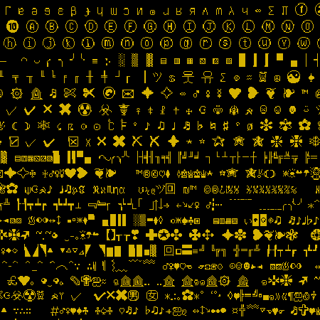 All text Symbols