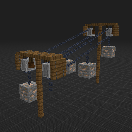 Air transport system ( Full in chain with iron ore )