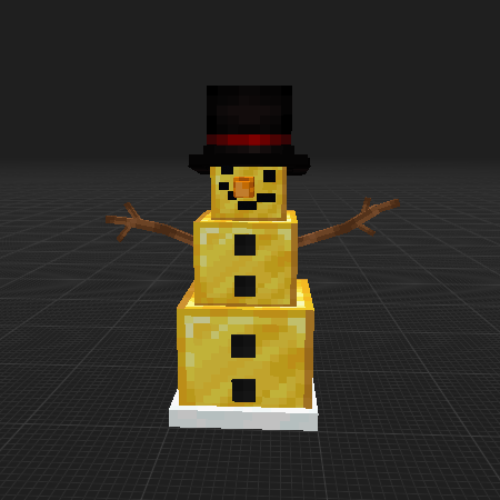 Golden snowman
