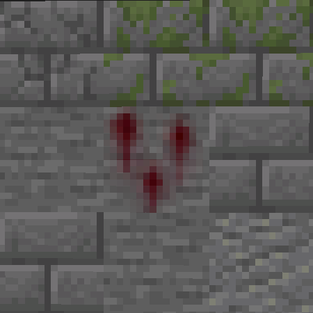 bloody bullet marks